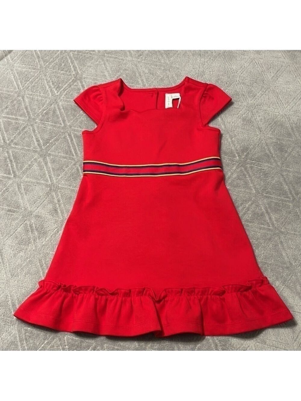 Janie and Jack red ponte flounce dress - Picture 2 of 4